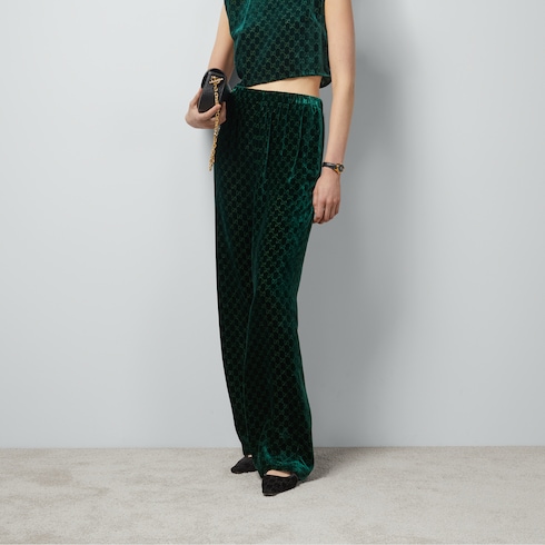 Pantalon en velours GG