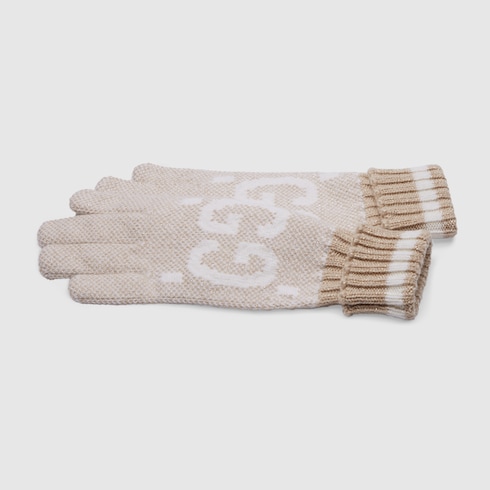 GG cashmere lamé gloves Detail 2