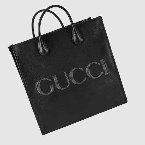 Gucci medium tote bag in Black Leather | GUCCI® SI