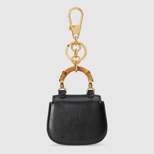 Bamboo 1947 keychain in black leather | GUCCI® SG