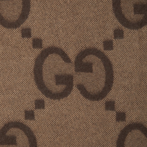 Capa reversible de cashmere con GG jumbo