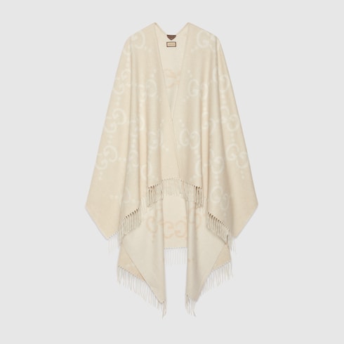 Reversible jumbo GG cashmere cape Detail 2