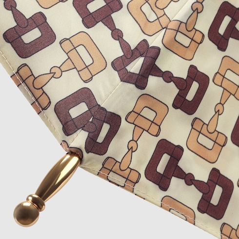 Gucci马衔扣印花尼龙雨伞