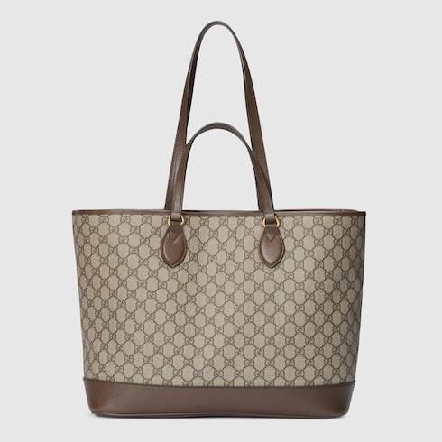 Ophidia medium tote bag in beige and ebony Supreme | GUCCI® NL