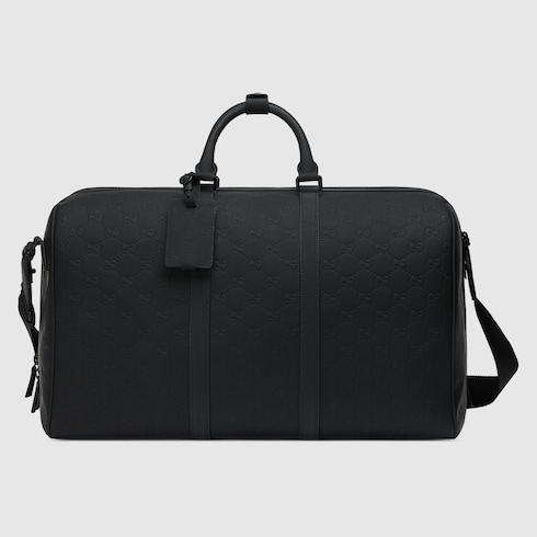 Rubber-effect large duffle bag