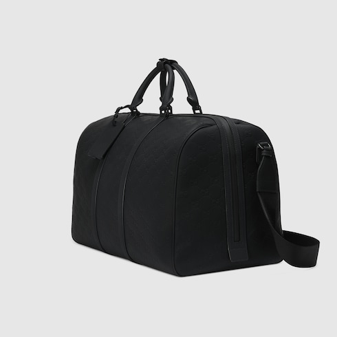 Rubber-effect large duffle bag