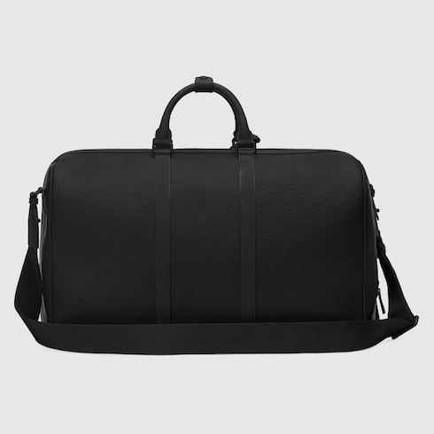 Rubber-effect large duffle bag