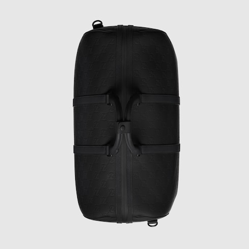 Rubber-effect large duffle bag