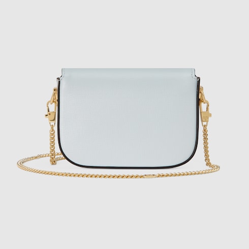 Gucci Horsebit 1955 super mini bag in light blue leather GUCCI Australia