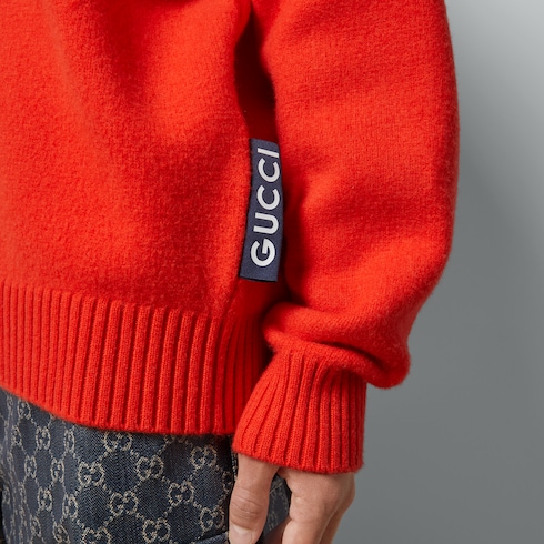 Pull col ras du cou en laine en rouge GUCCI Canada