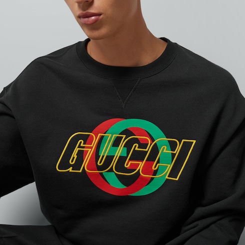 Cotton jersey sweatshirt with embroidery Detail 3