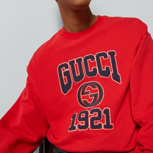 Cotton jersey sweatshirt with embroidery Detail 3