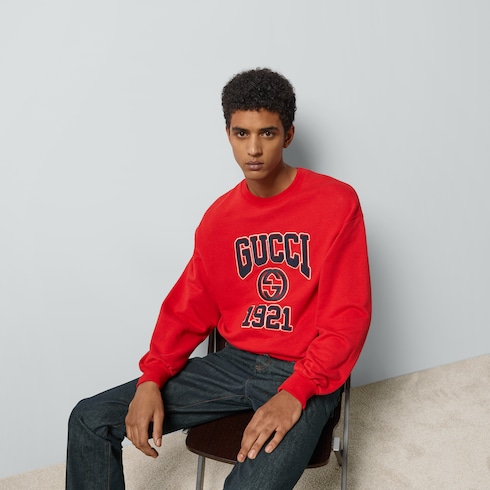 Cotton jersey sweatshirt with embroidery Detail 5