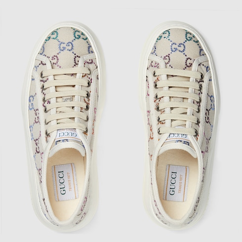 Sneaker donna GG in tessuto color gesso GUCCI Italia