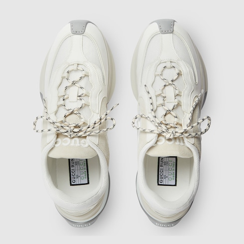 Gucci Run Herrensneaker in weißes Wildleder | GUCCI® DE