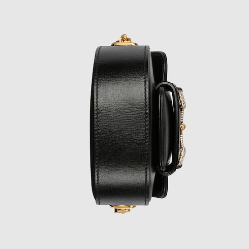 Gucci Horsebit 1955 mini belt bag in black leather GUCCI ZA