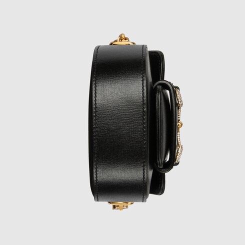 Gucci Horsebit 1955 mini belt bag in Black Leather GUCCI SI