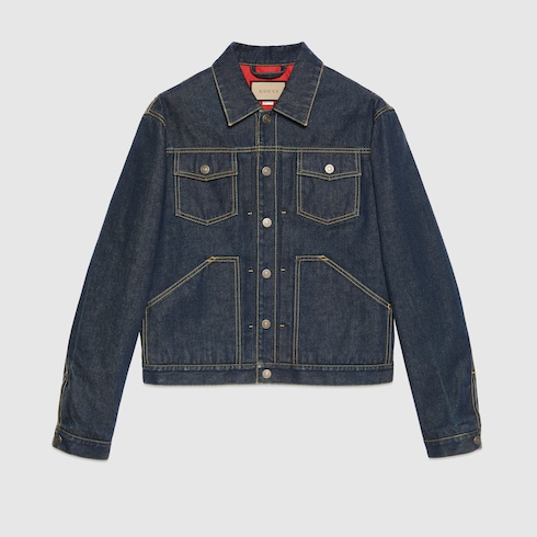 Gucci patch denim jacket sale