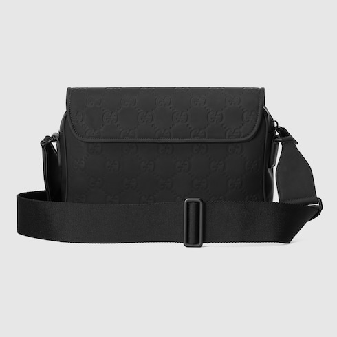 Sac à bandoulière effet caoutchouc moyen format