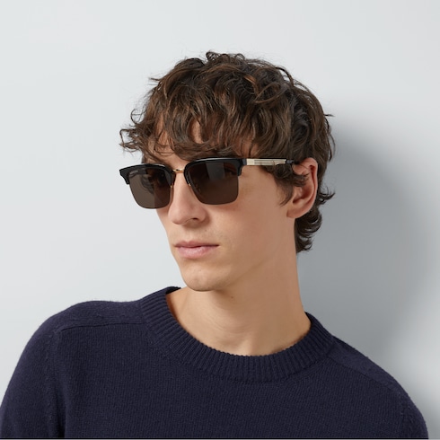 Rectangular frame sunglasses