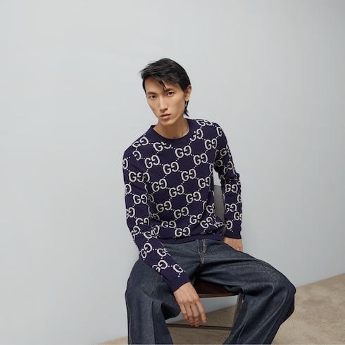 GG wool jacquard sweater