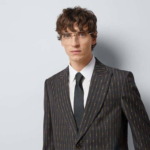 Corbata de seda con detalle de Doble G