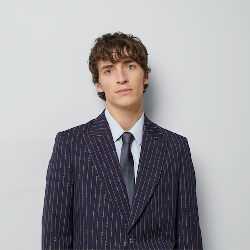 Silk tie with Double G detail
