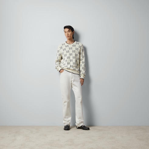 GG cotton knit sweater