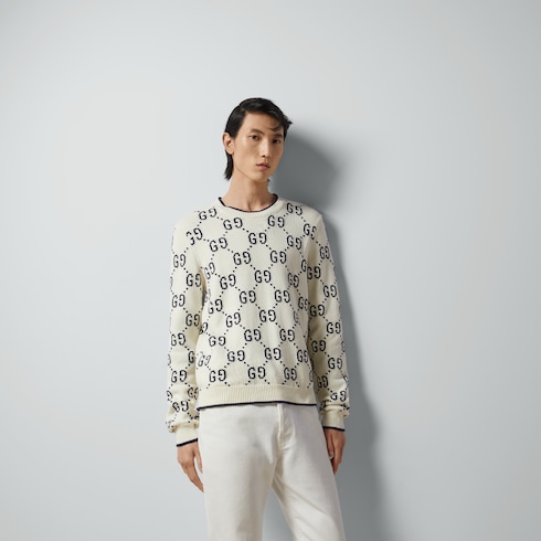 GG cotton knit sweater