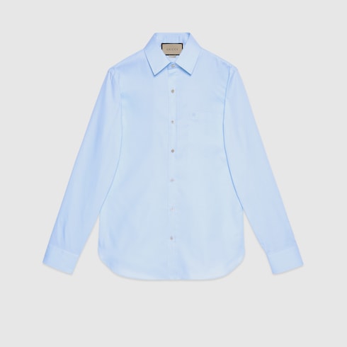 Cotton shirt with Double G embroidery