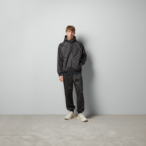 Giacca Jumbo GG con zip e nastro Web
