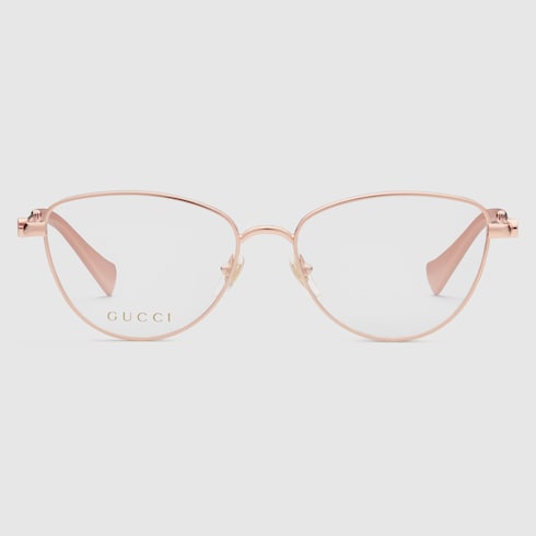 Occhiale cat-eye in oro rosa GUCCI® IT