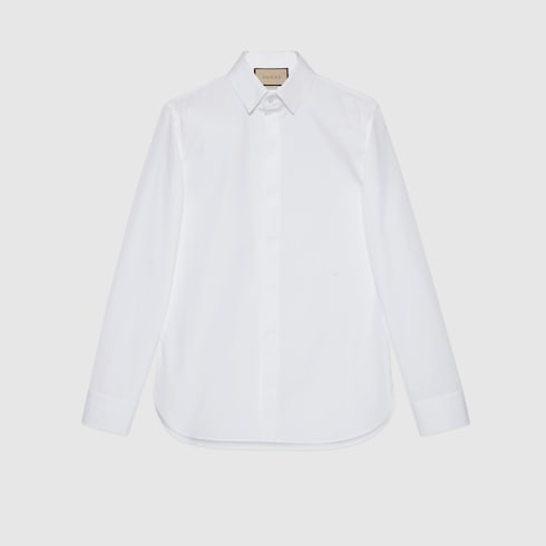 Рубашка из хлопка и шелка с Double G