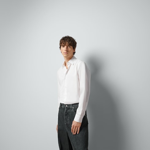 Cotton silk shirt with Double G
