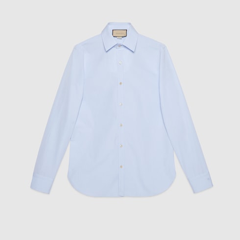 Camicia in popeline di cotone con Doppia G