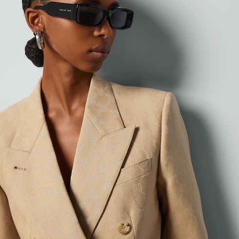 Chaqueta jacquard de lana con GG