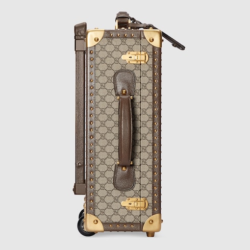 Gucci Savoy〕キャリーオン トランク ・ベージュ＆エボニー GG