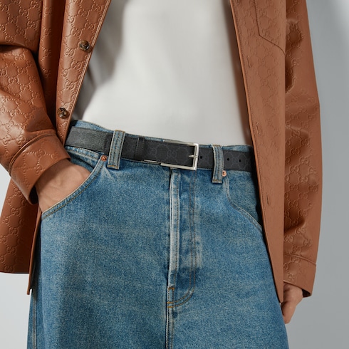 Ceinture réversible avec boucle rectangulaire