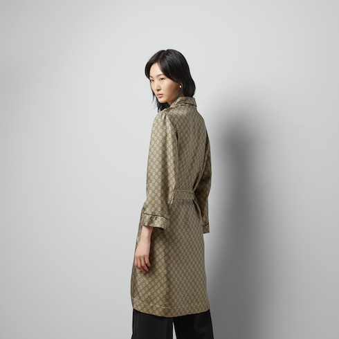 Chemise en soie à imprimé GG Supreme