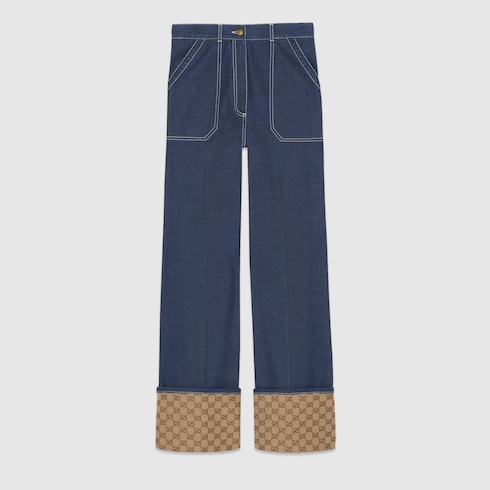 GG cuff denim pant 