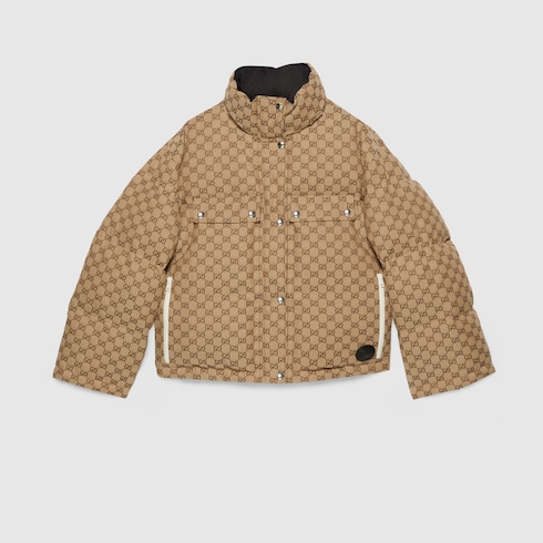 GG cotton canvas puffer jacket