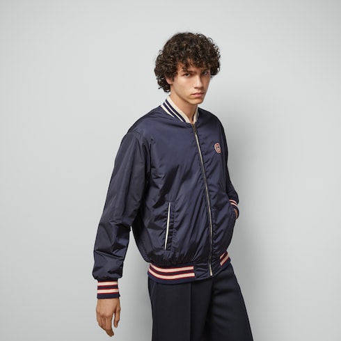 Chaqueta de lona de nylon reversible