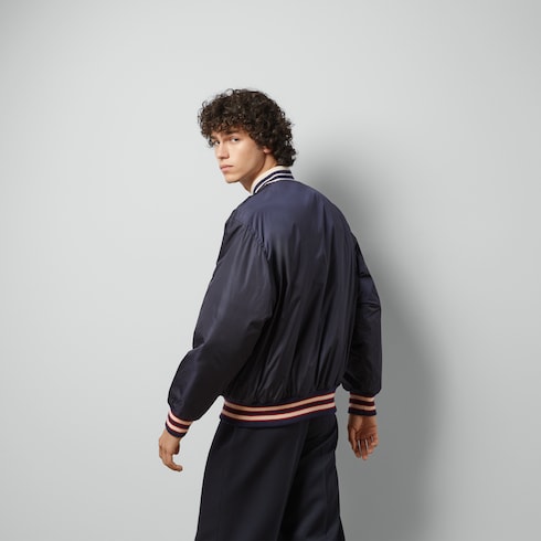 Chaqueta de lona de nylon reversible