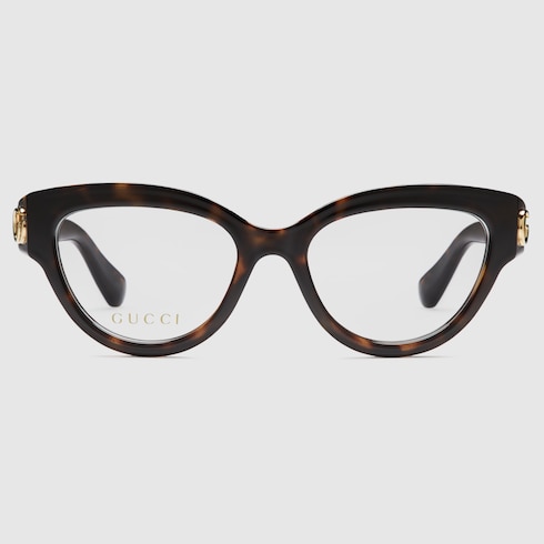 Cat eye optical frame in dark tortoiseshell GUCCI PL