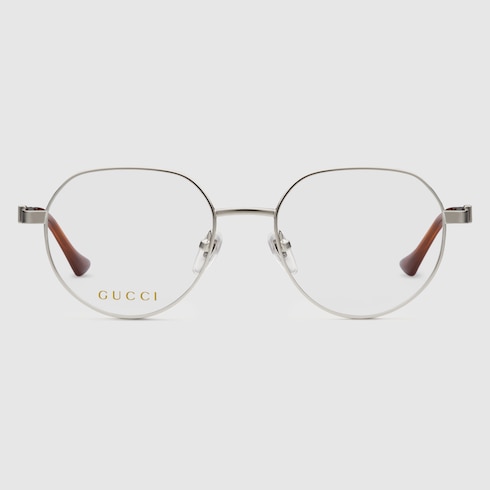 Round optical frame in Silver Undefined GUCCI SI