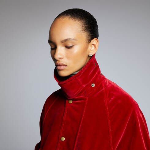 Barbour beaufort womens red outlet