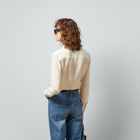 Bluse aus Crêpe de Chine