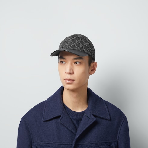 GG denim baseball hat in black and grey GUCCI Canada