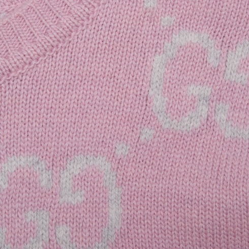 GG knit wool top