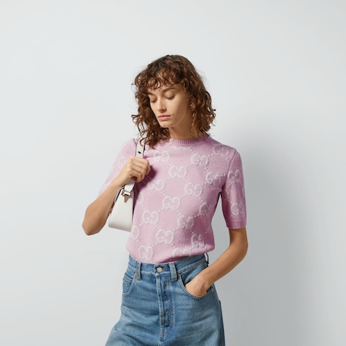 GG knit wool top